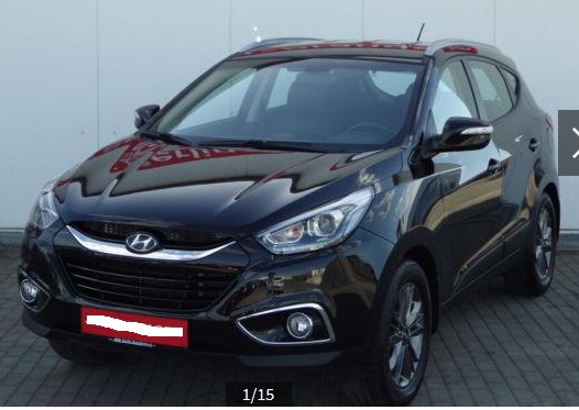 Left hand drive HYUNDAI IX 35 1.7CRDi 2WD Style